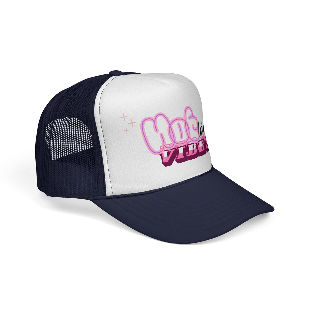 Hot Girl Vibes Trucker Hat, Pink Foam Trucker Cap, Coquette Hat, Y2K Aesthetic Hat, Cute Summer Hat for Women
