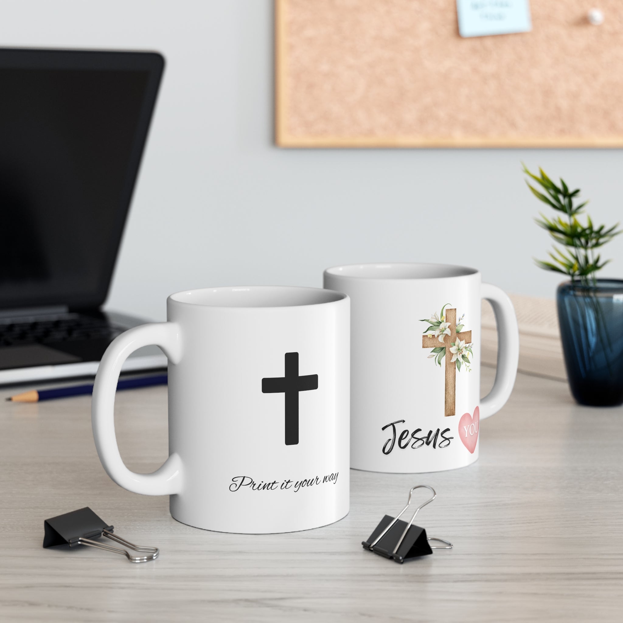 Personalized Double Sided Decorated Christian Scripture Coffee Cup for Christian Women Who Love Jesus