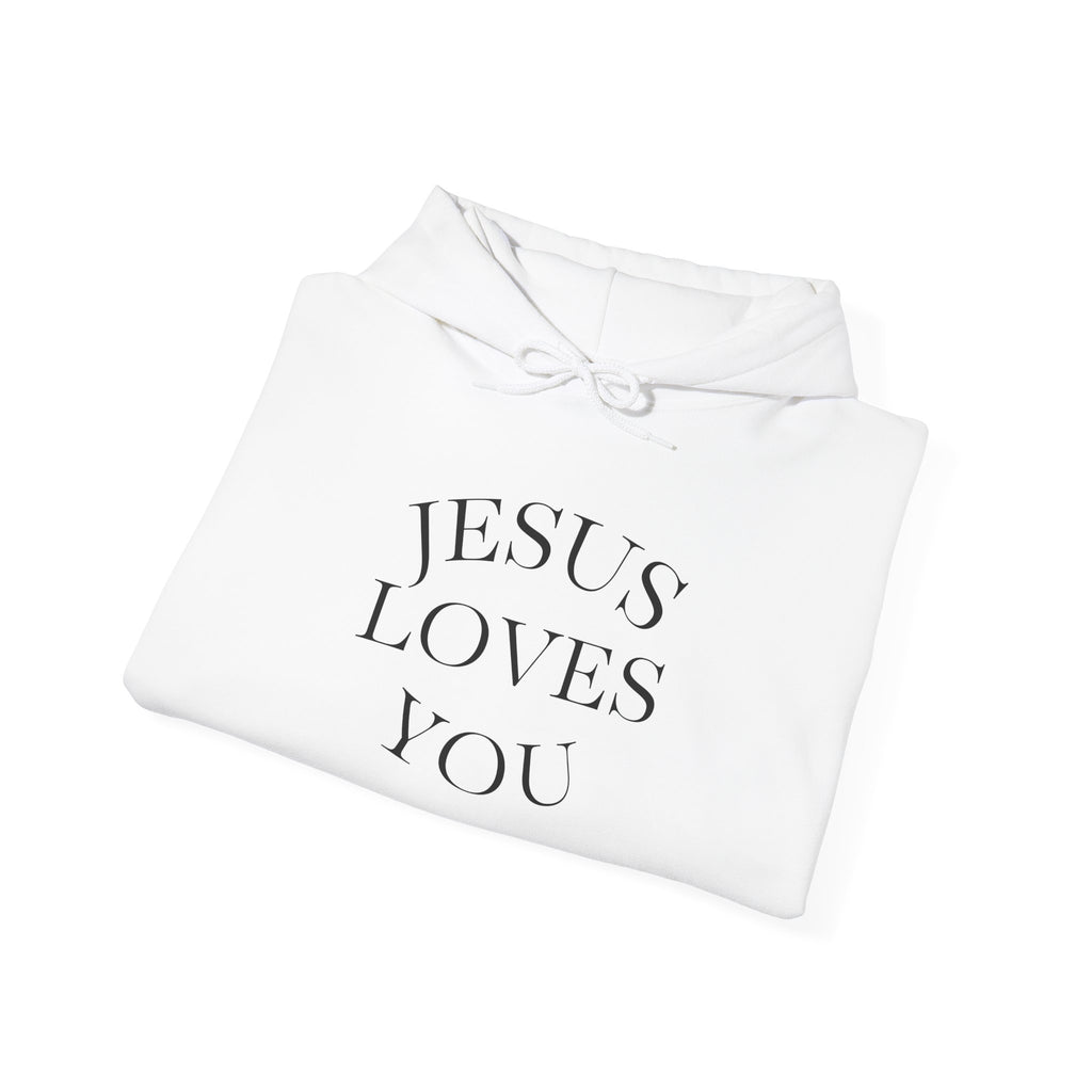 Jesus Loves You Hoodie | Christian Scripture Pullover, John 3:16 Sleeve Print