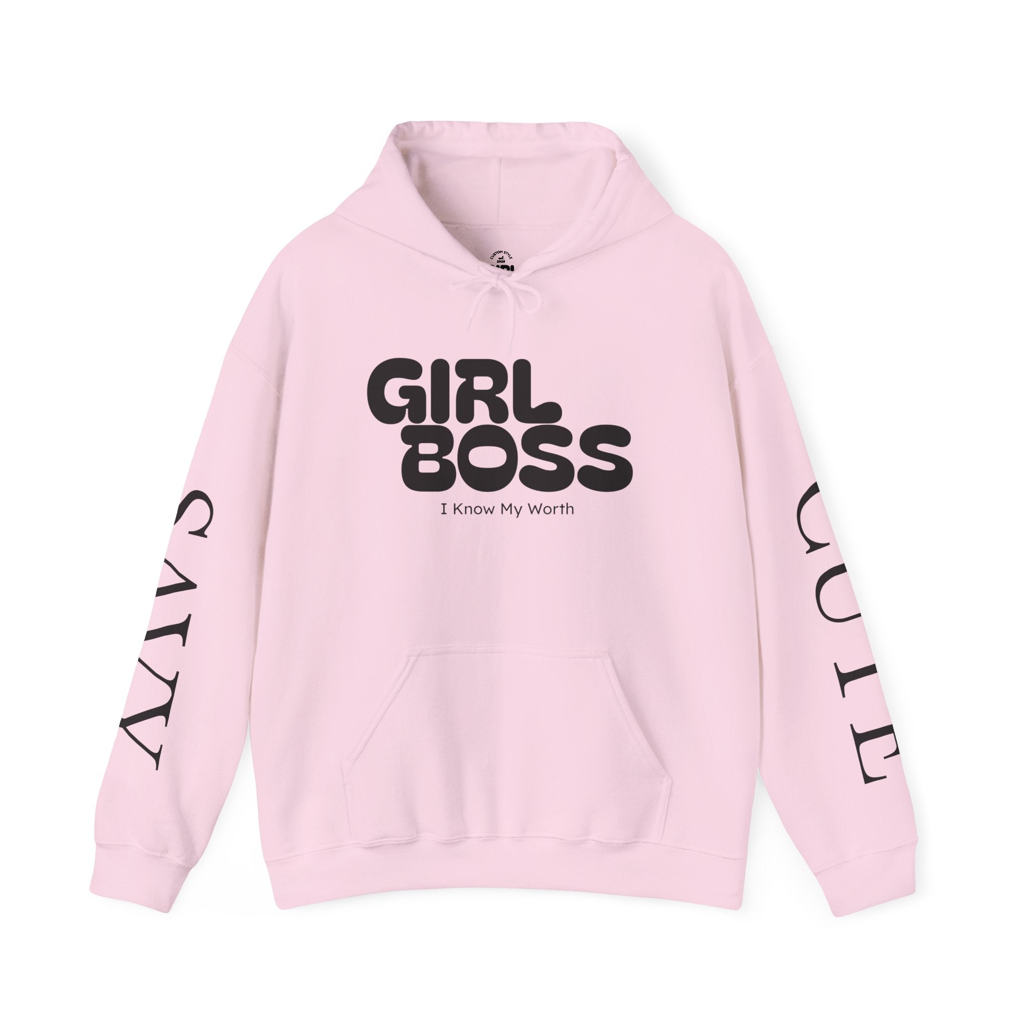 Girl Boss hoodie | Self Love Club heart back print