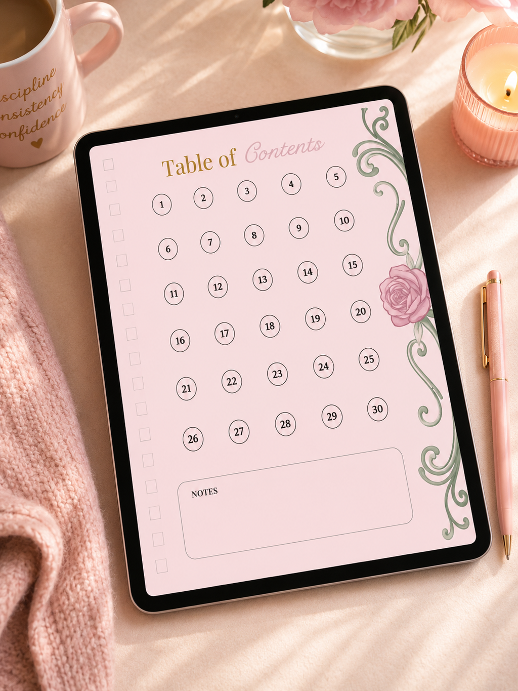 Digital Fitness Planner for Athletic Women | 30 Day Fitness Tracker | Weight Loss Tracker | Wellness Journal | Health & Habit Tracker