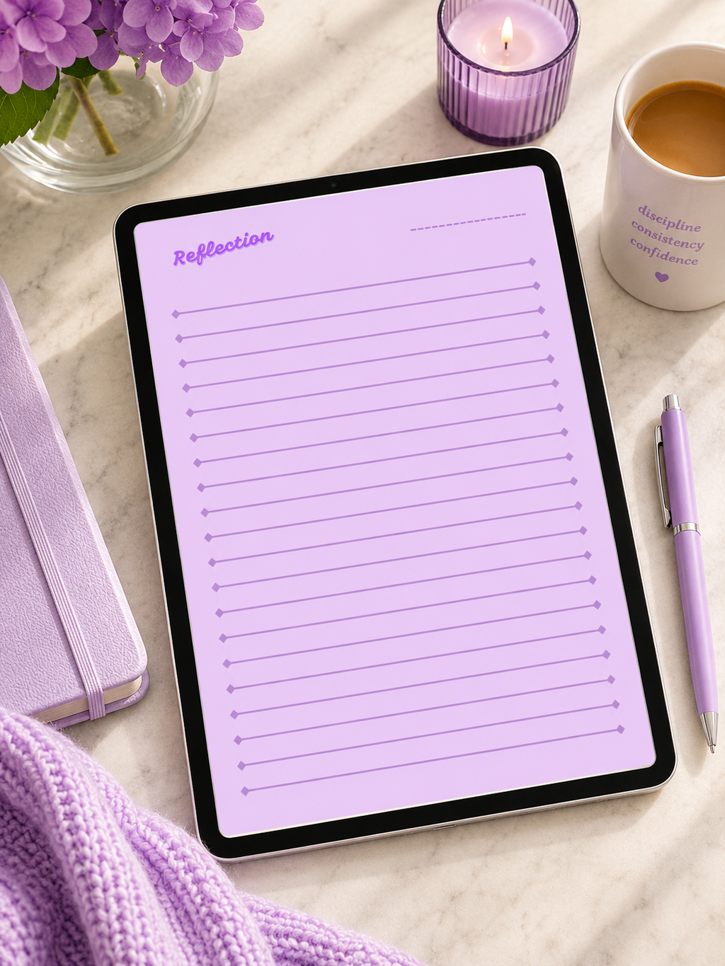30-Day Purple Digital Fitness Tracker & Reflection Journal for Women | Weight Loss Tracker | Wellness Journal | Health and Habit Tracker